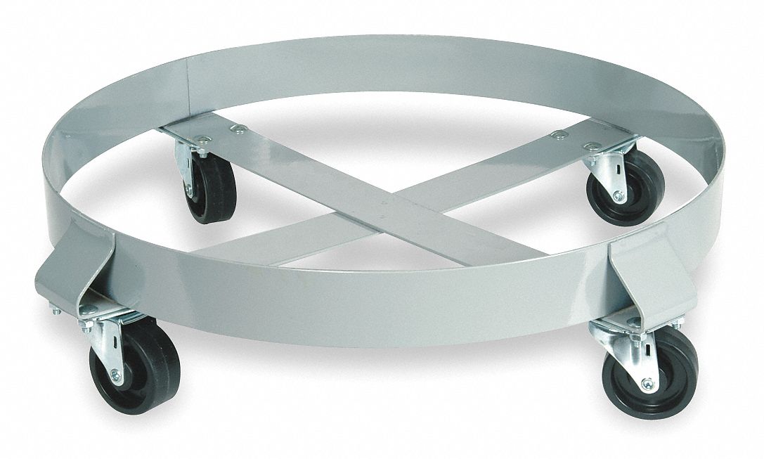 Drum Dolly, 1000 lb., 6-1/2 In H, 30 gal.