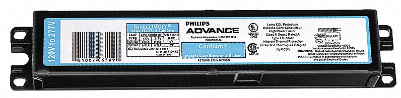 Electronic Ballast, J Lamps, 120/277V