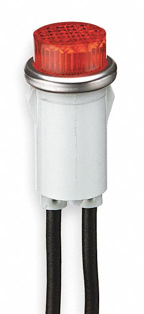 Raised Indicator Light, Amber, 125V