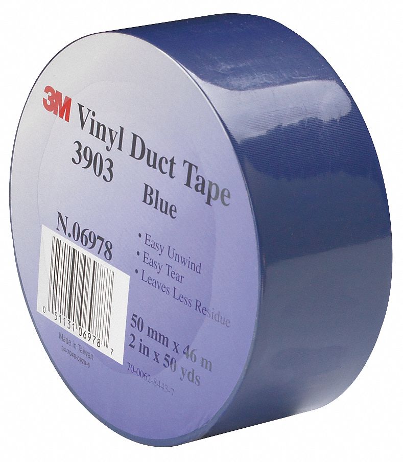 Duct Tape, 2 x 50 yd, 6.3 mil, Blue, Vinyl