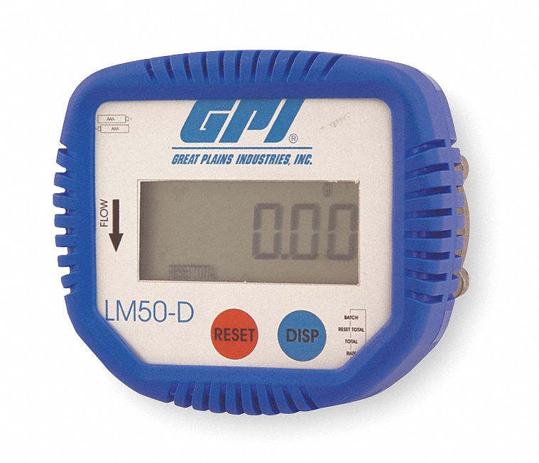 Lube Meter Display, Oval Gear, 1/2 In FNPT