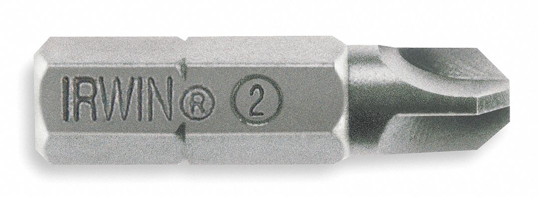 Tri Wing Bit, #3, 1 In L, 1/4 In Shank, Pk 2