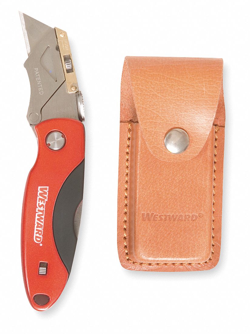 Folding Knife, 7 In, Clip Blade, Blue