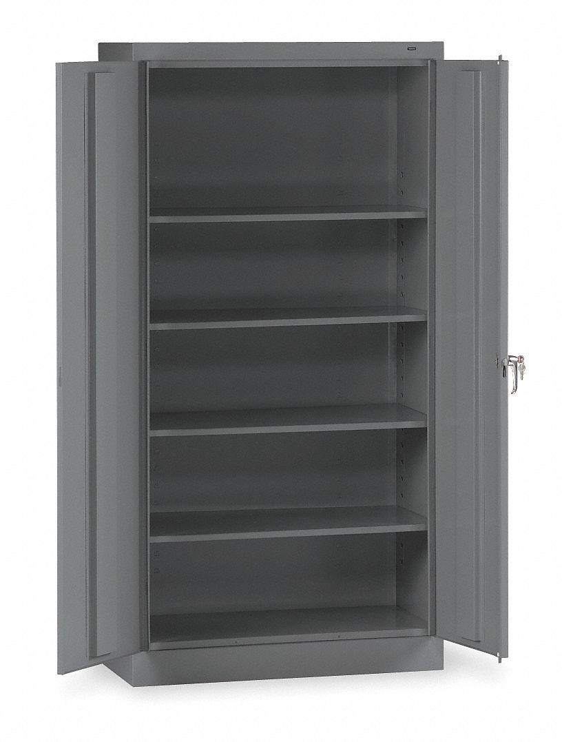 Storage Cabinet, Welded, Gray