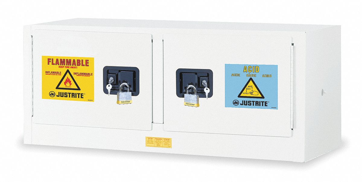 Corrosive Safety Cabinet, Blue, 10 gal.