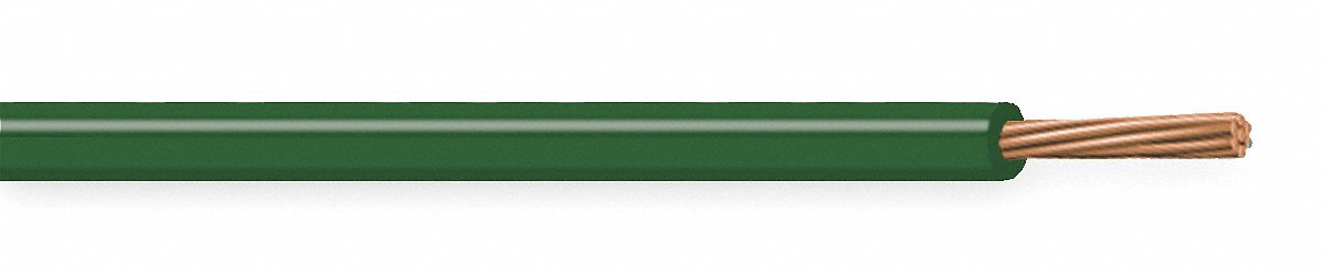 Wire, 18 AWG MTW, Green, Stranded, 500 Ft