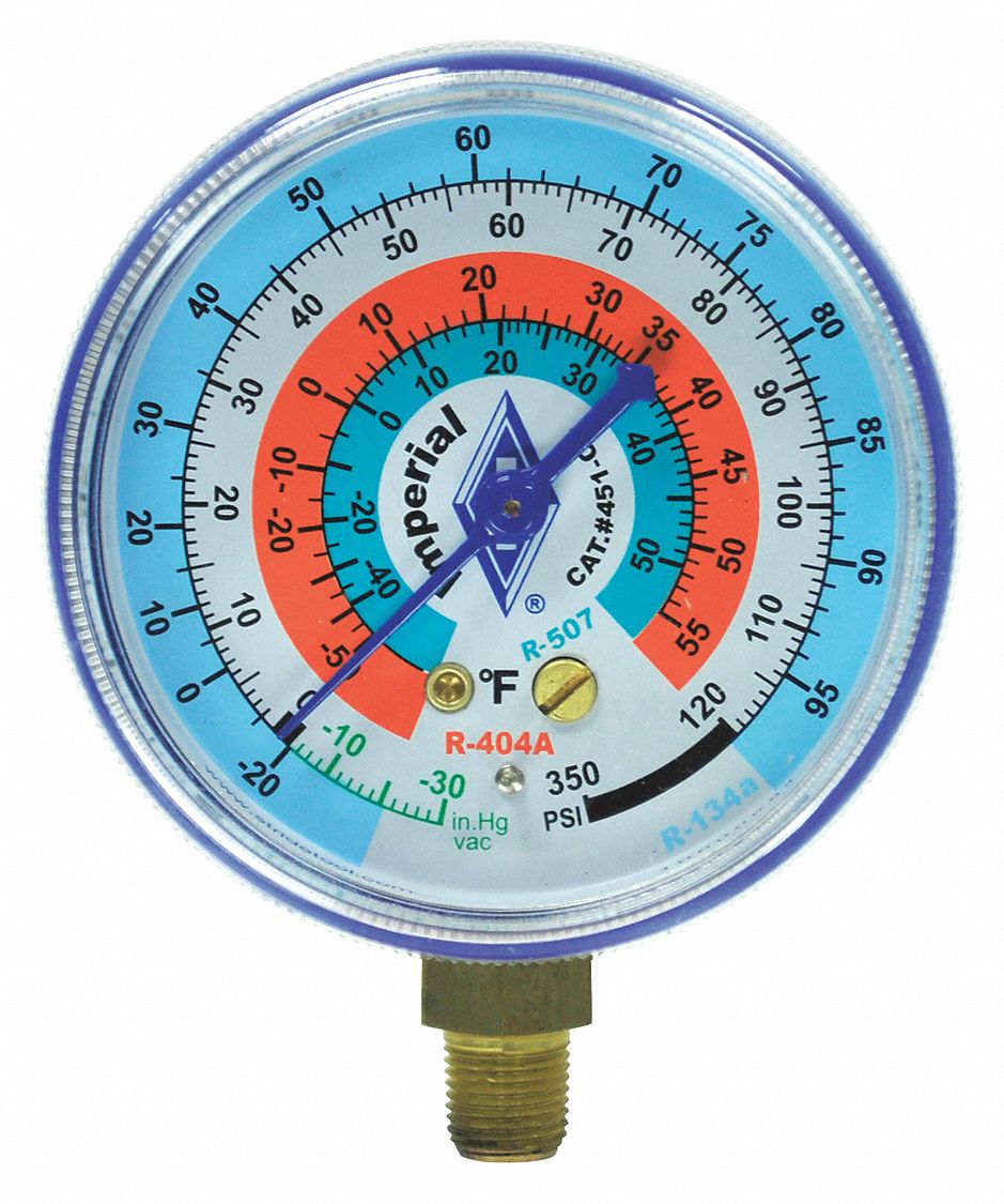 Replacement Gauge, Low Side, Color Blue