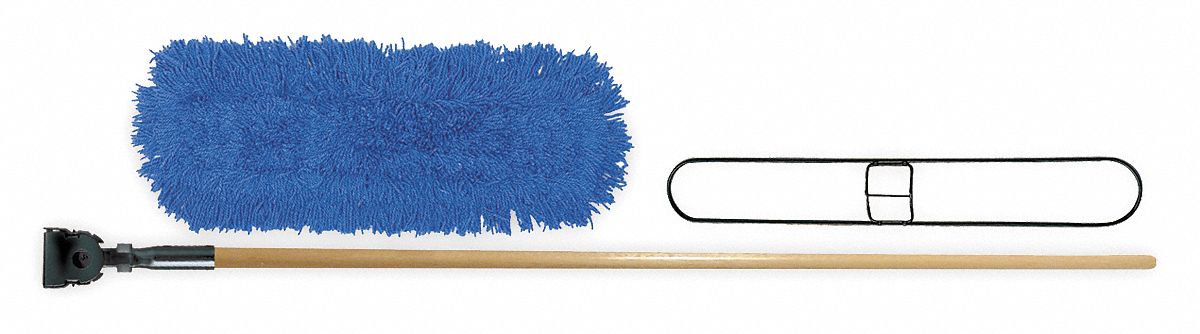 Dust Mop Kit, Synthetic, 60 In, Launderable
