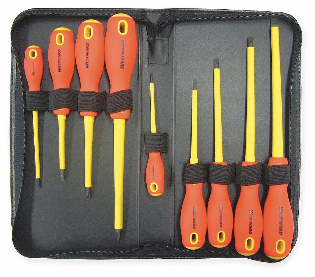 Insulated Combo Screwdriver Set, 9 Pc