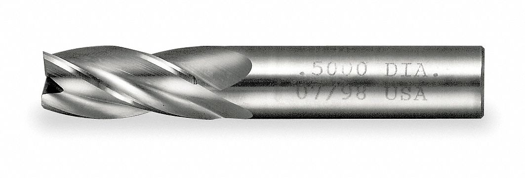 End Mill, XL, Carbide, 3/4, 4 FL, SGL Sq End
