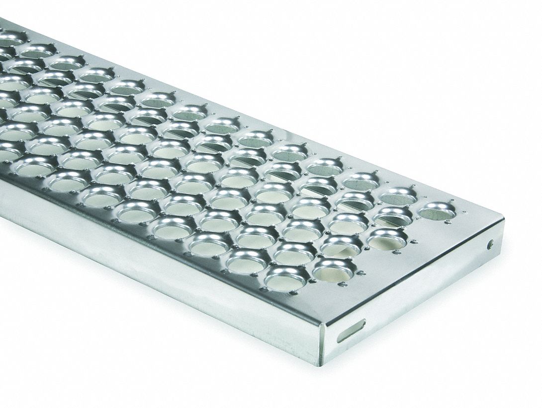 Anti-Slip Stair Tread, 2 In. H, 48 In. L