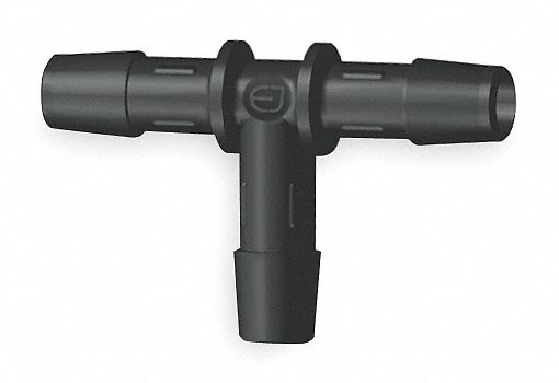 Tee, Equal Barbed, Nylon, 3/8 In, PK 10