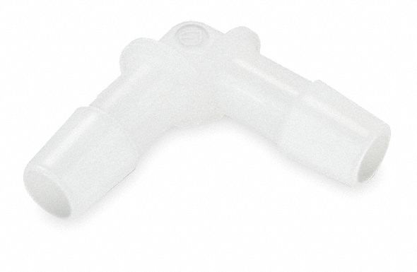 90Deg Elbow, Equal Barbed, PVDC, 3/4In, PK 5