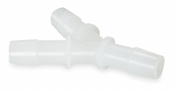 Y Connector, PVDC, 1/4 In, 260 PSI, PK 5