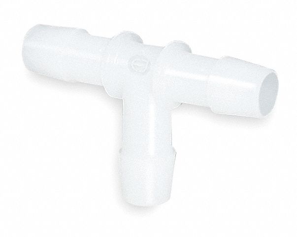 Tee, Equal Barbed, Poly, 3/8 In, PK 10