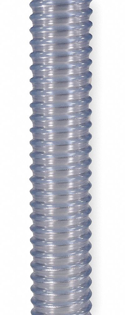 Food Hose, 4 In ID x 100 Ft, Clear, 35 PSI