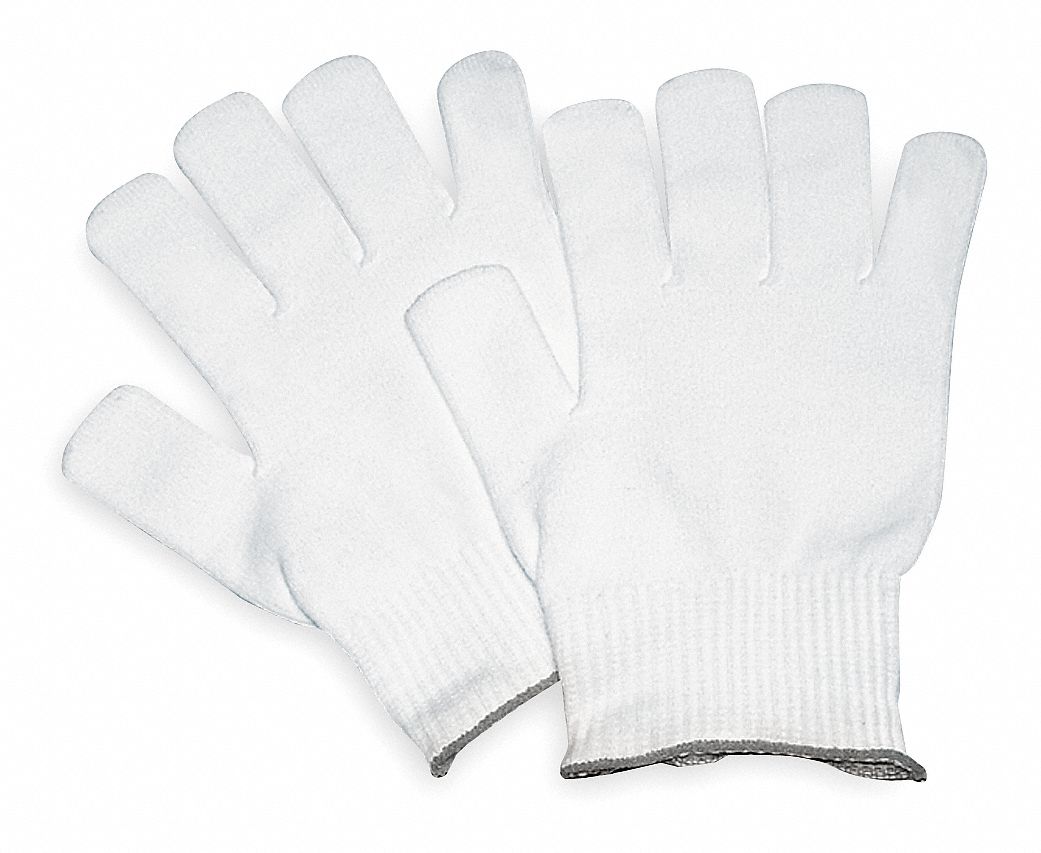 Inspection Glove, White, 8-3/8 In. L, PK 5