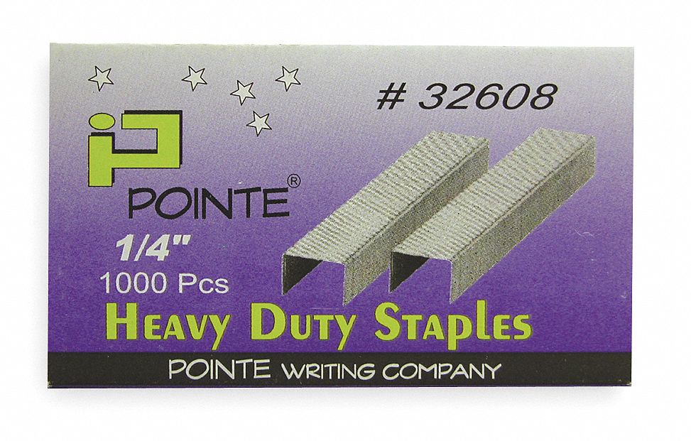 Staples, 1/2In W, 1/4In Leg, PK1000