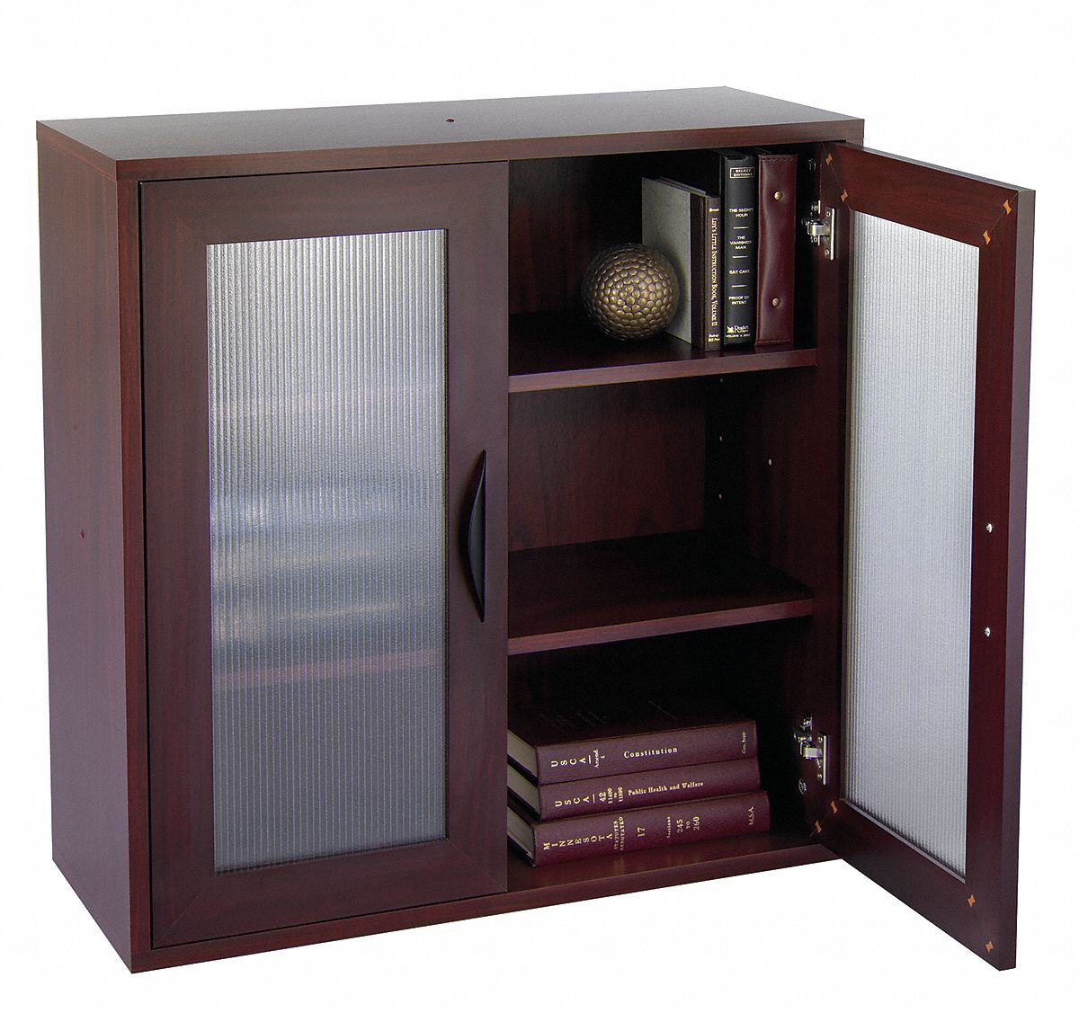 Storage Cabinet, 2 Door, Mahogany