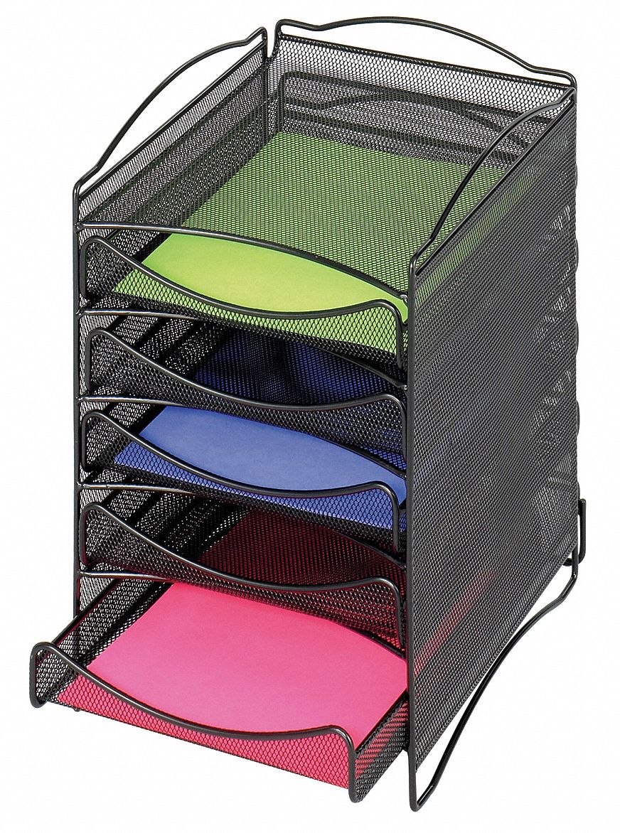 Literature Organizer, Black, 5 Comp