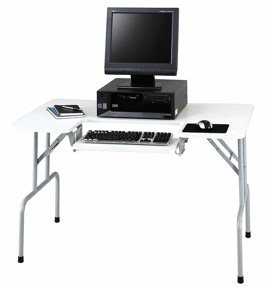 Folding Computer Table, Gray