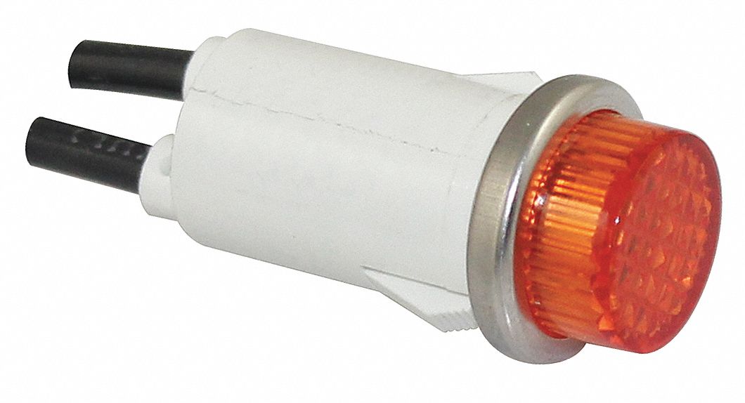 Raised Indicator Light, Amber, 28V
