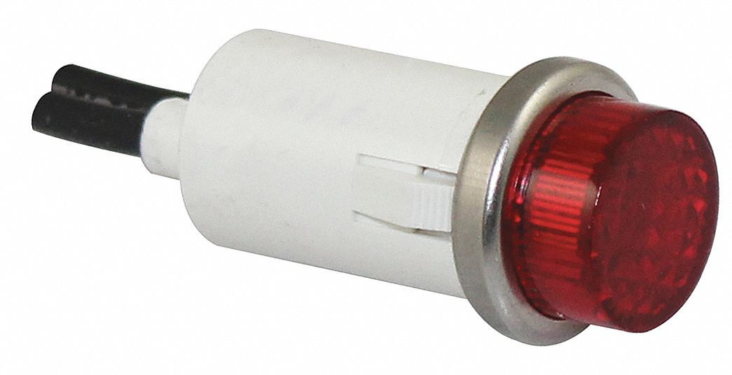 Raised Indicator Light, Red, 14V
