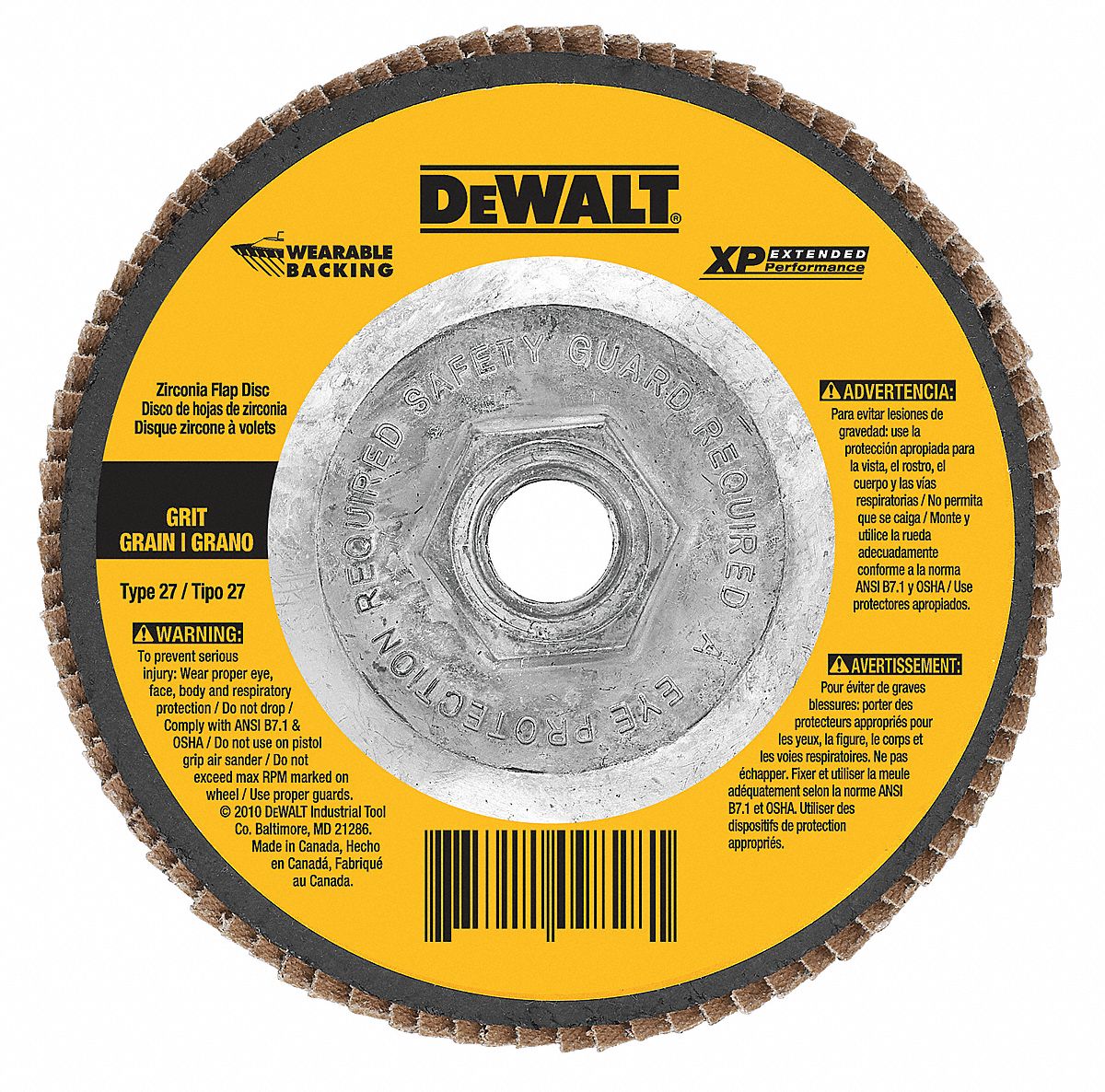 Flap Disc, 7 In  D, Grit 80, 5/8-11