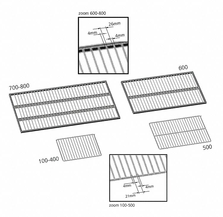 Oven, Grid Shelf, 500 Model Size