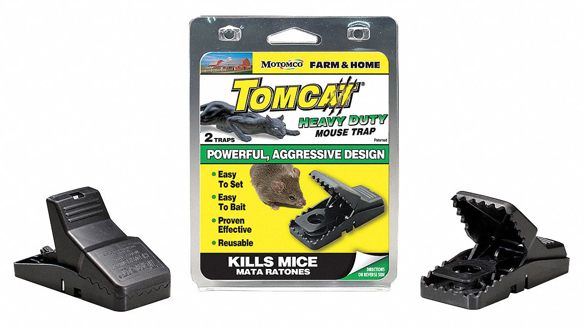 Mouse Snap Trap, Reusable, PK 2