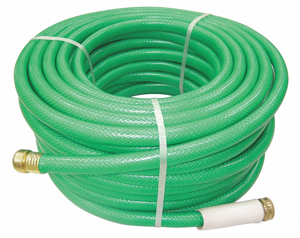 Water Hose, Rnfrcd PVC, 5/8 In ID, 75 ft L