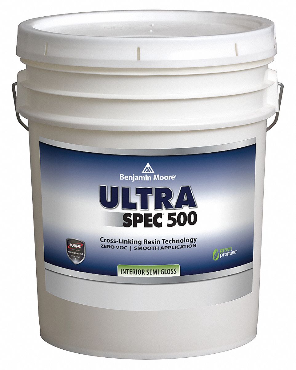 Interior Paint, Semi-Gloss, 5 gal, Natural