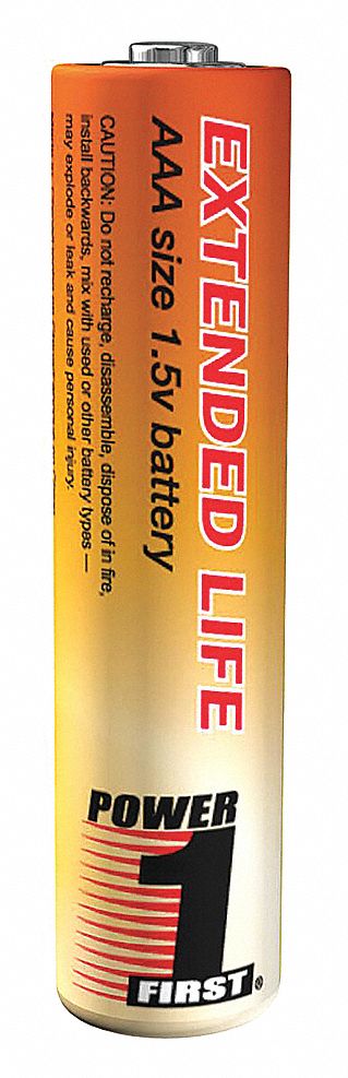 Extended Life Battery, Alkaline, AAA, PK 24