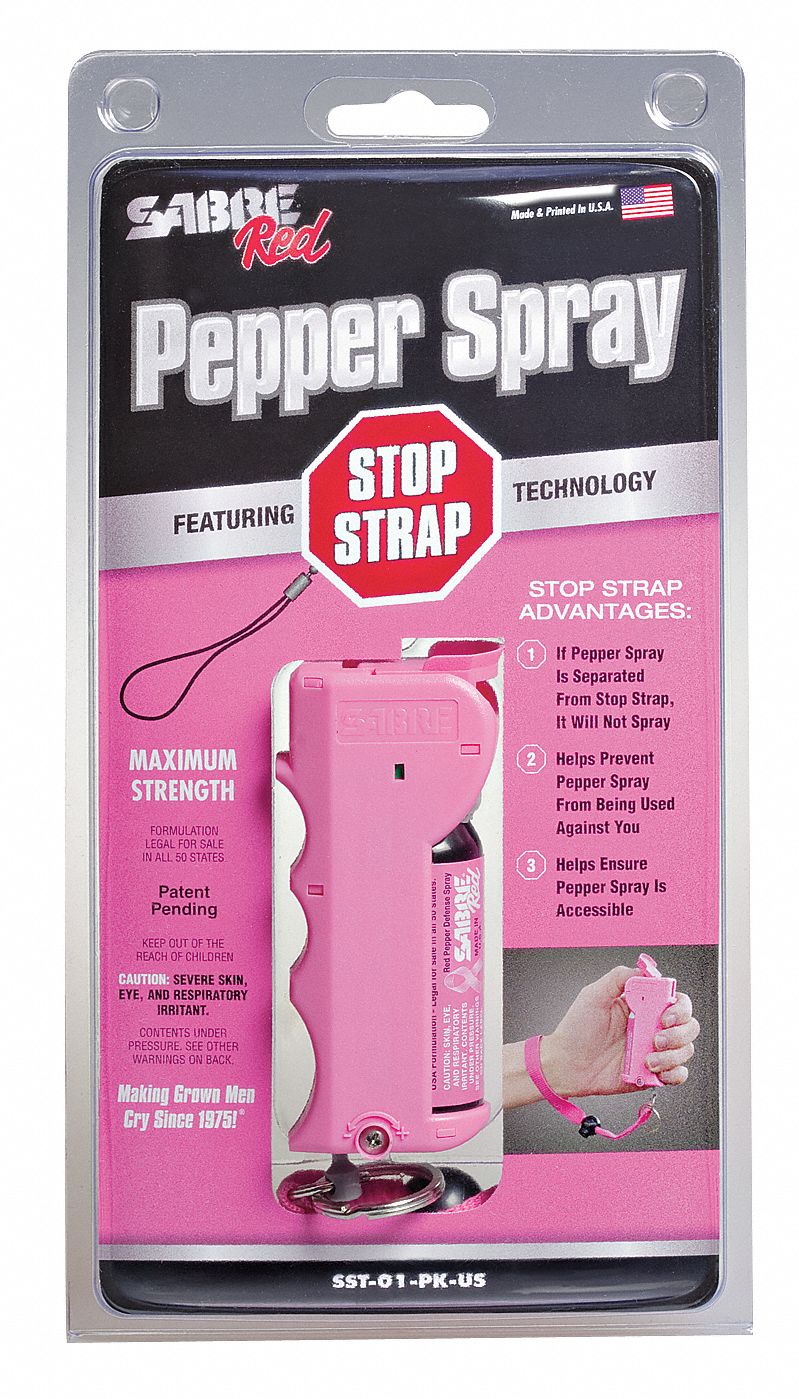 Pepper Spray w/Stop Strap, Pink
