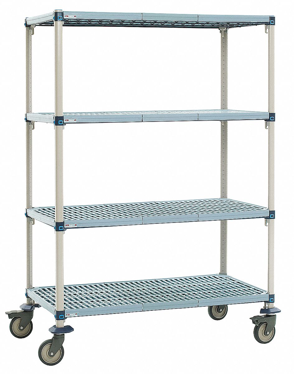 Utility Cart, Microban, 60x18x68, 4 Shelf