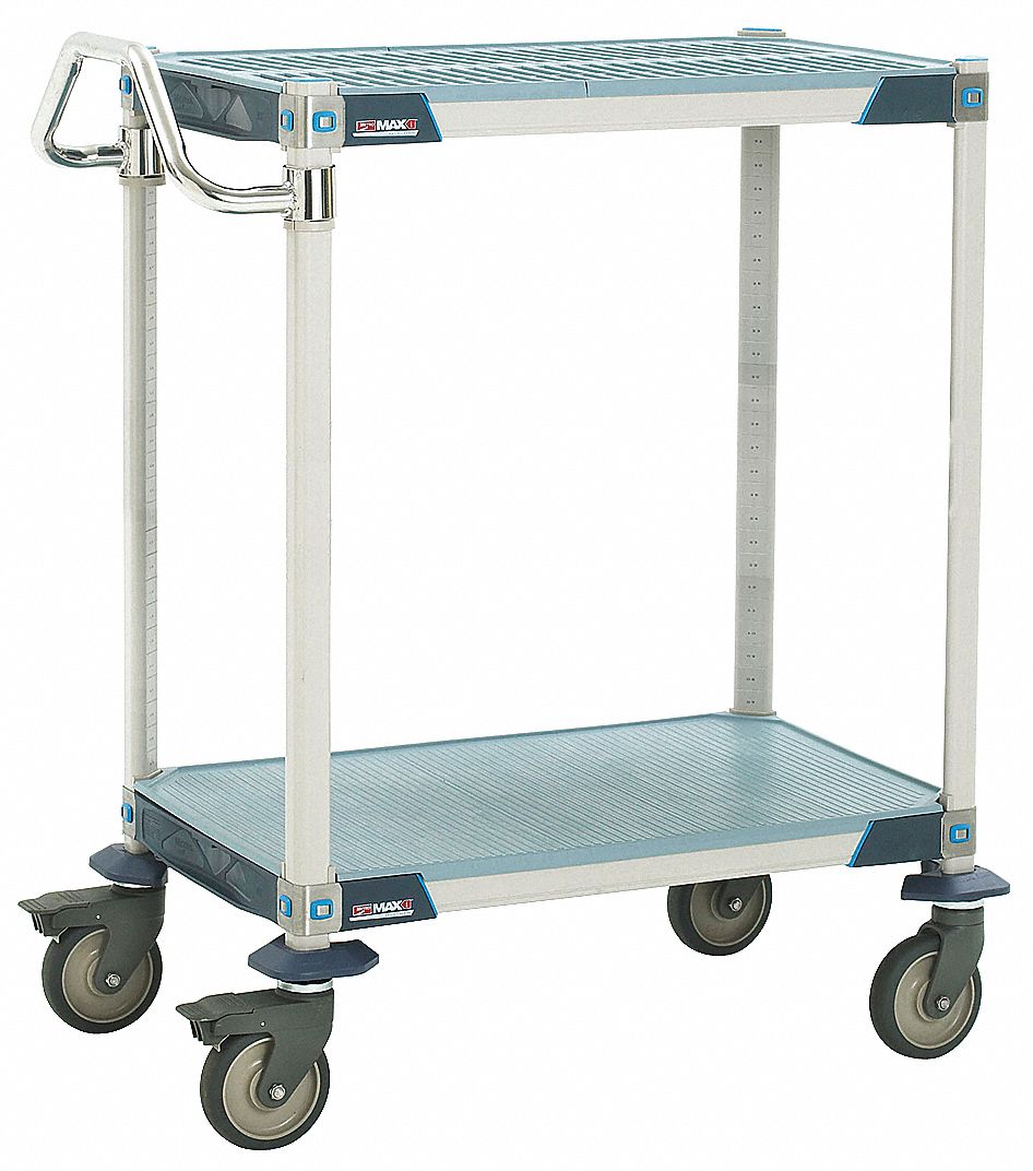 Utility Cart, Microban, 35x18x39, 2 Shelf