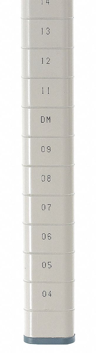 Wire Shelf Post, Steel, 54 In. H