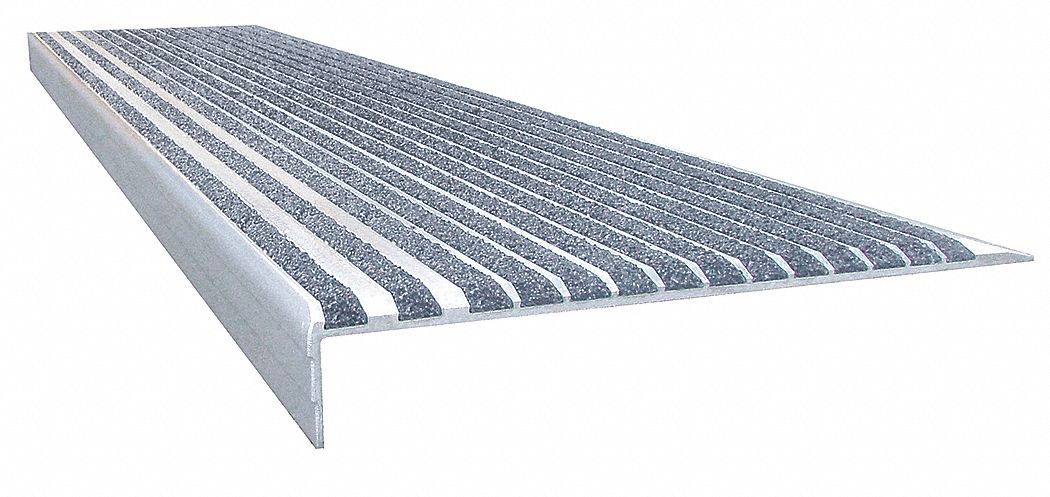 Stair Tread, Concrete Gray, Extruded Alum