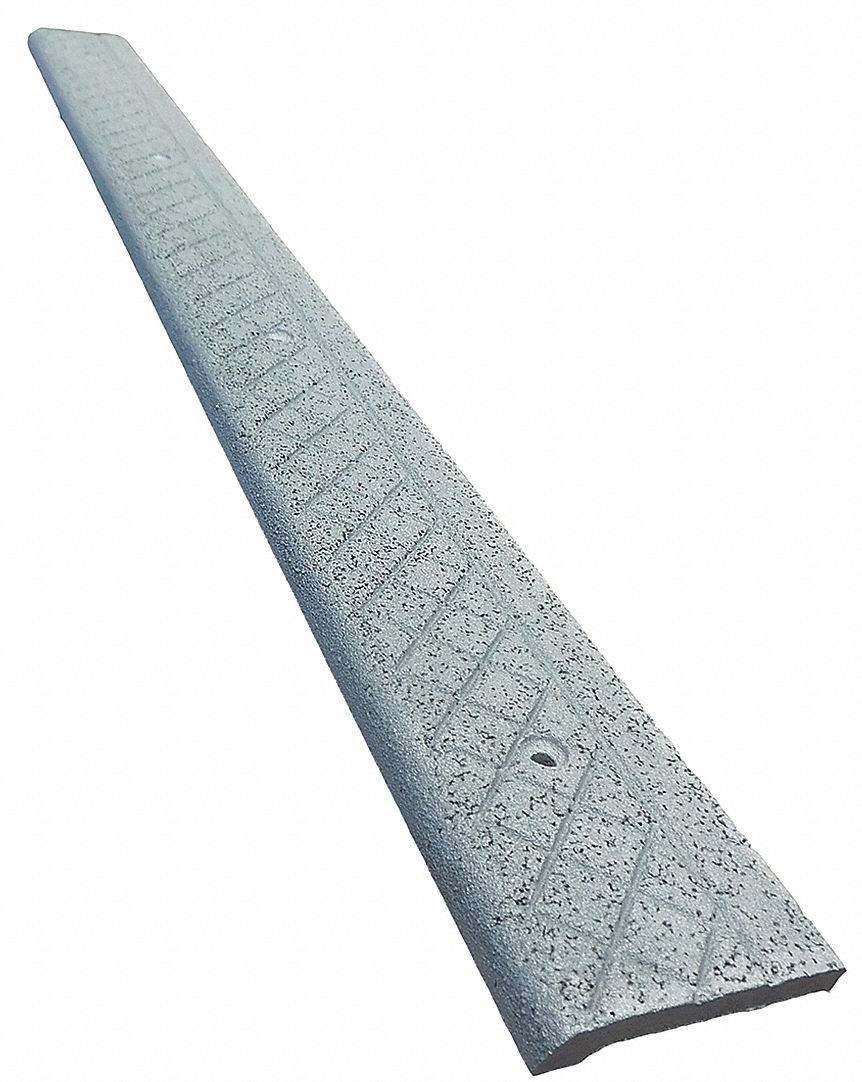 Safety Stair Nosing, Gray, Alum, 3 ft. W
