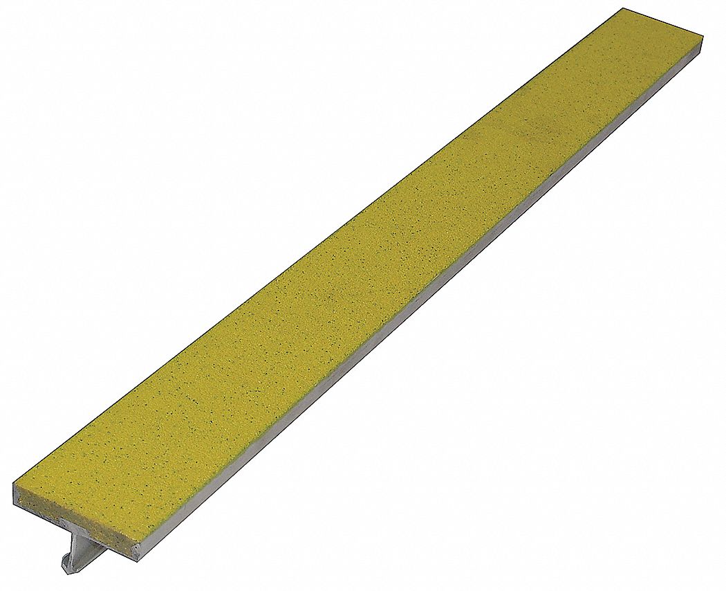 Safety Stair Strip, Yellow, Extruded Alum