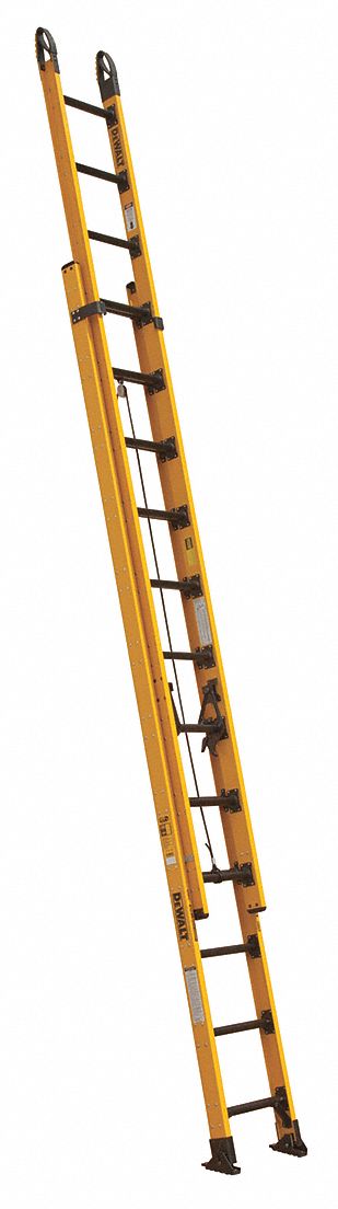 Extension Ladder, Fiberglass, 21 ft., IAA