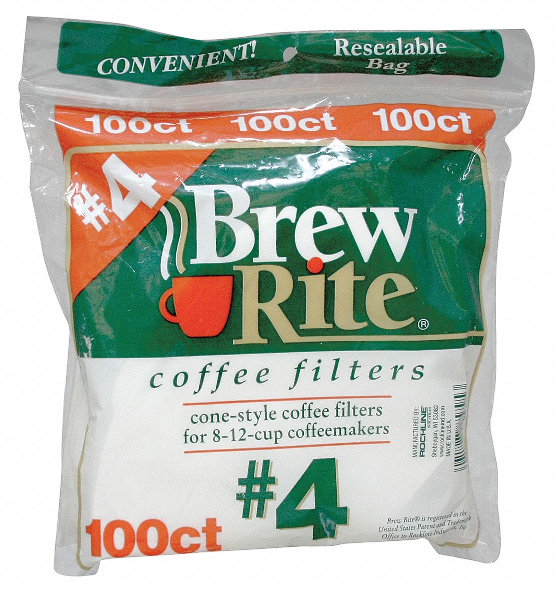 Coffee Filter, White, Cone, PK 800