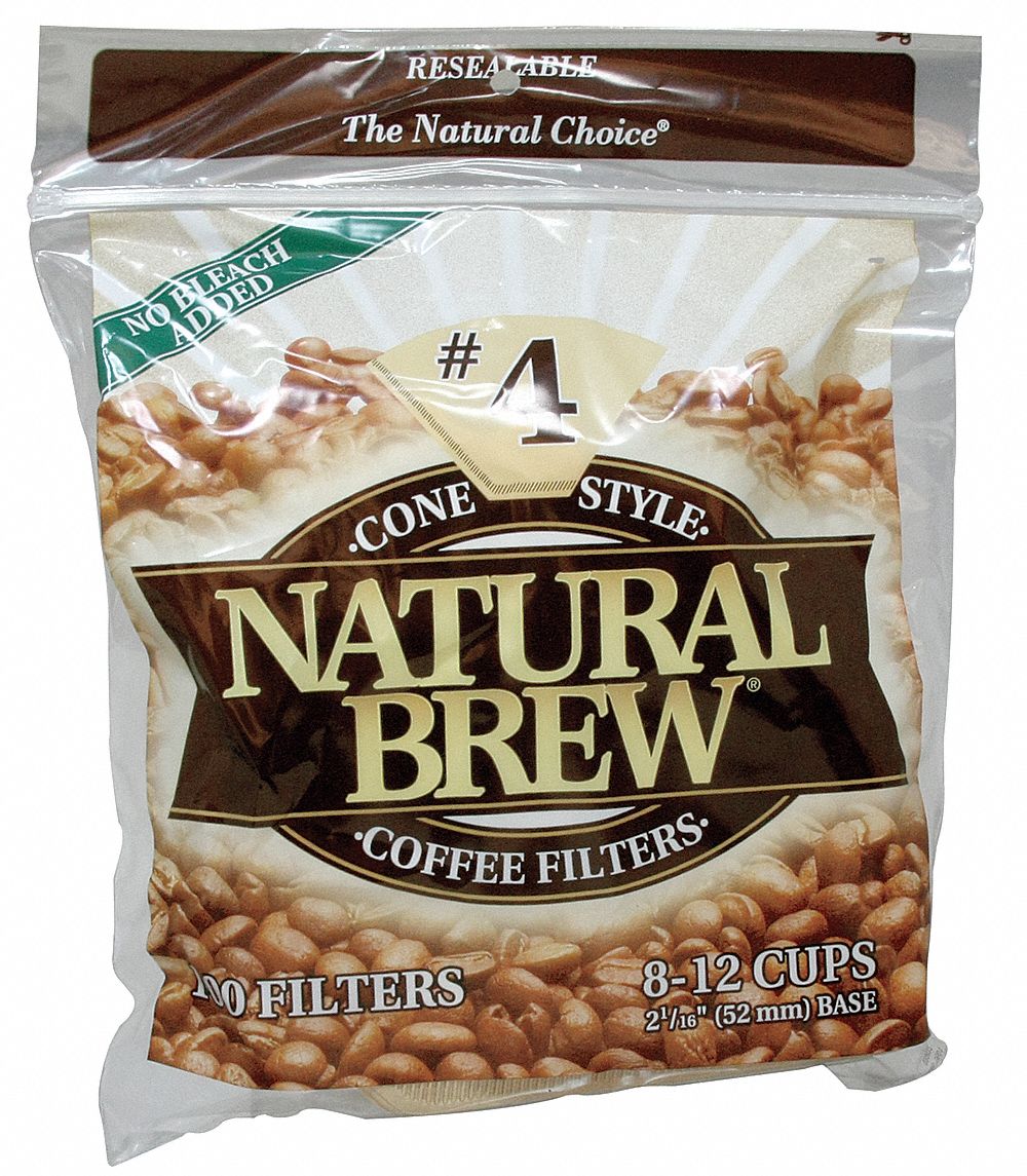 Coffee Filter, Natural, Cone, PK 800