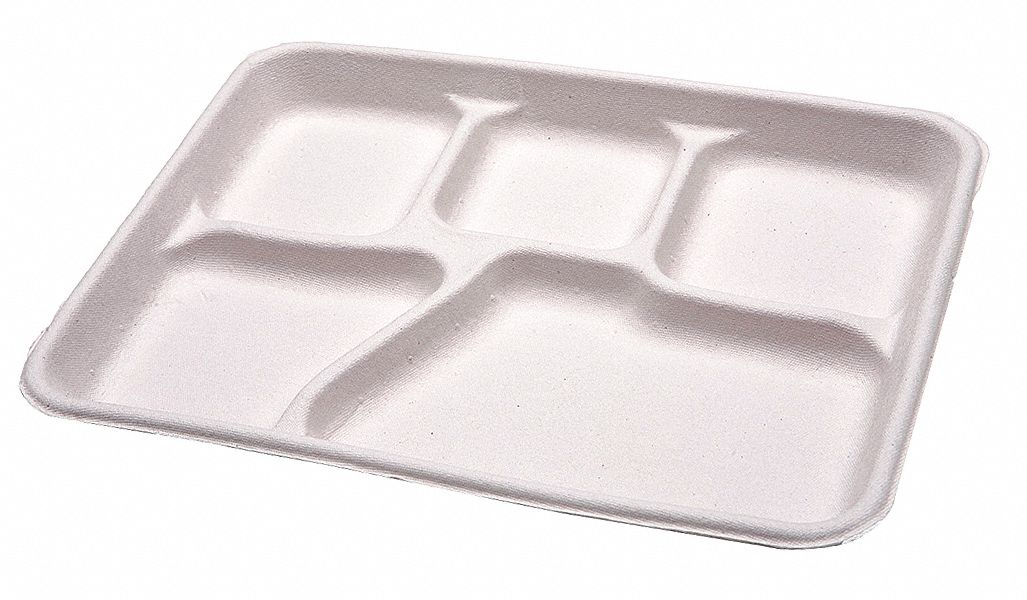 Cafeteria Tray, Natural, 5 Comp, PK 500