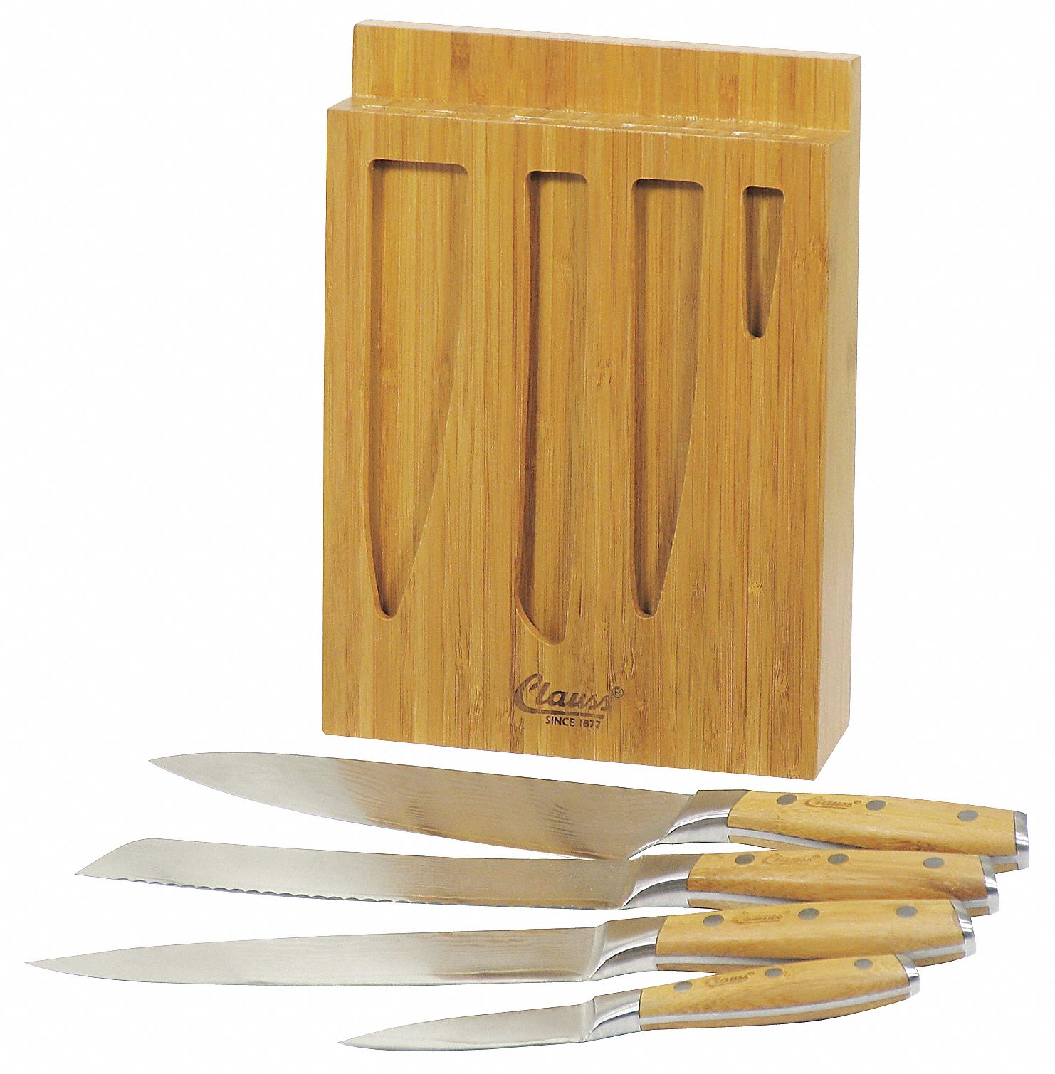 Knife Set w/Bamboo Block