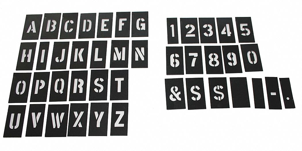 STENCIL NUMB & LTR KIT 2 In PLASTIC 138PCS