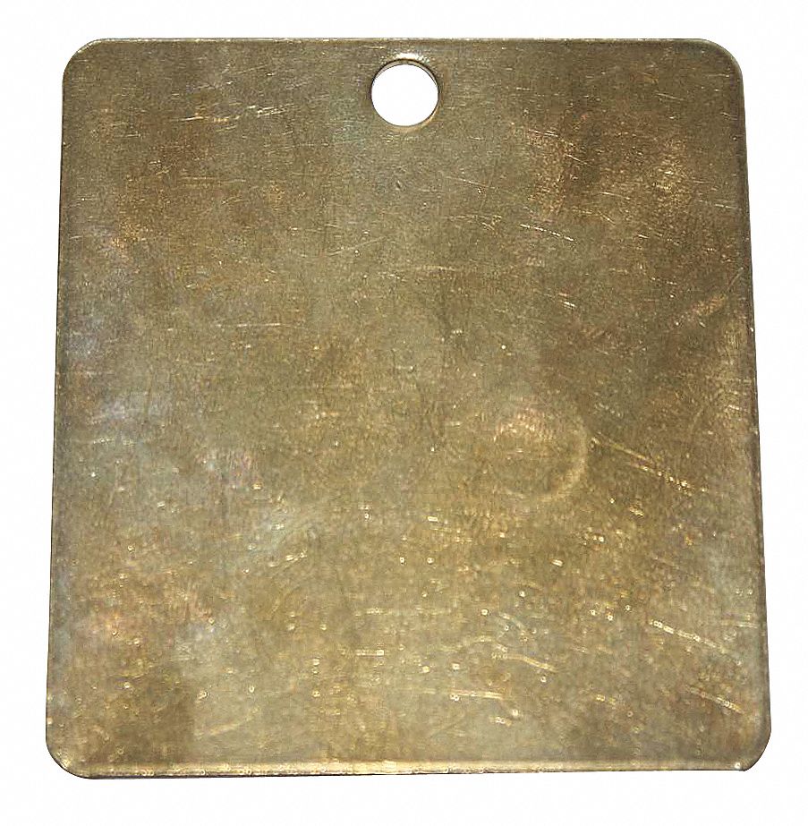 Blank Tag Square 2 In Brass, PK25