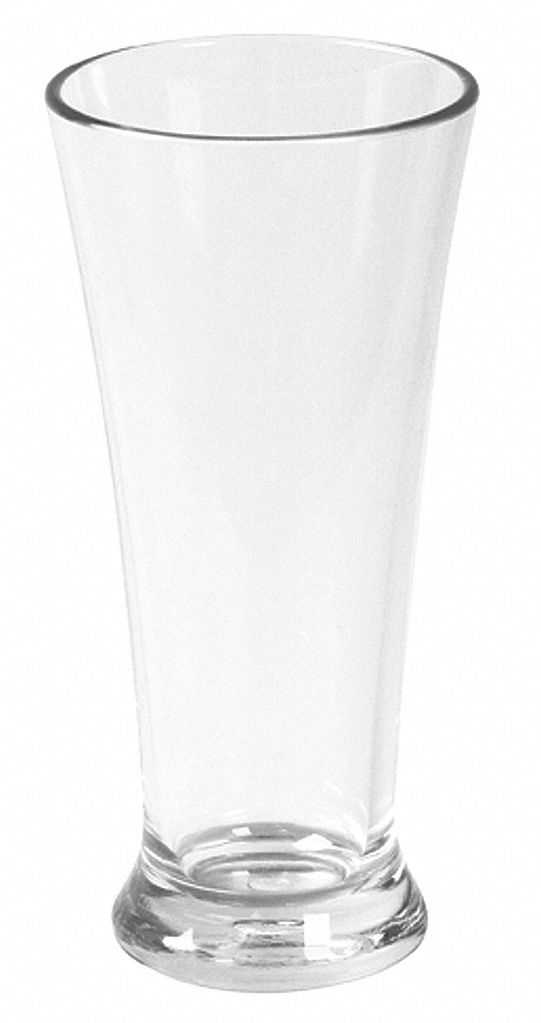 Pilsner Beer Glass, Clear, 9 oz., PK 12
