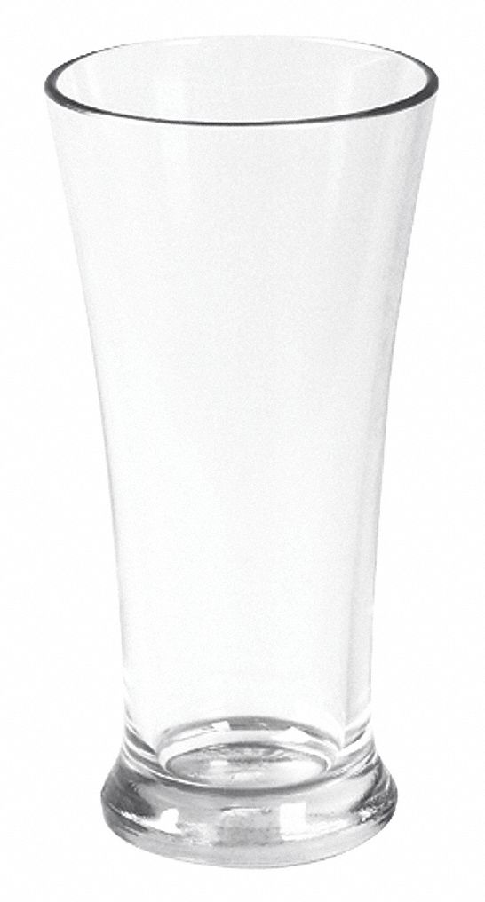 Pilsner Beer Glass, Clear, 14 oz., PK 12