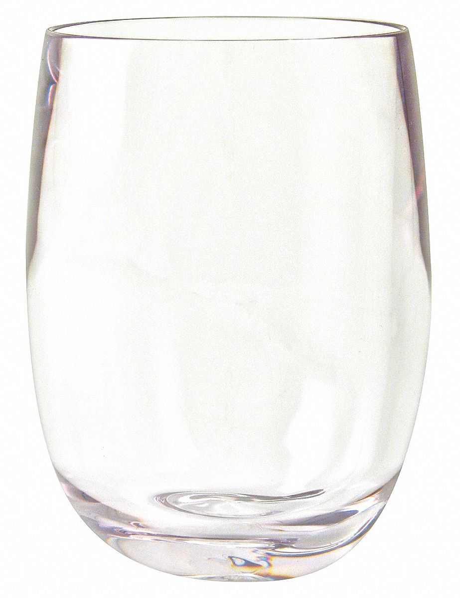 Stemless Wine Glass, Clear, 13 oz., PK 12